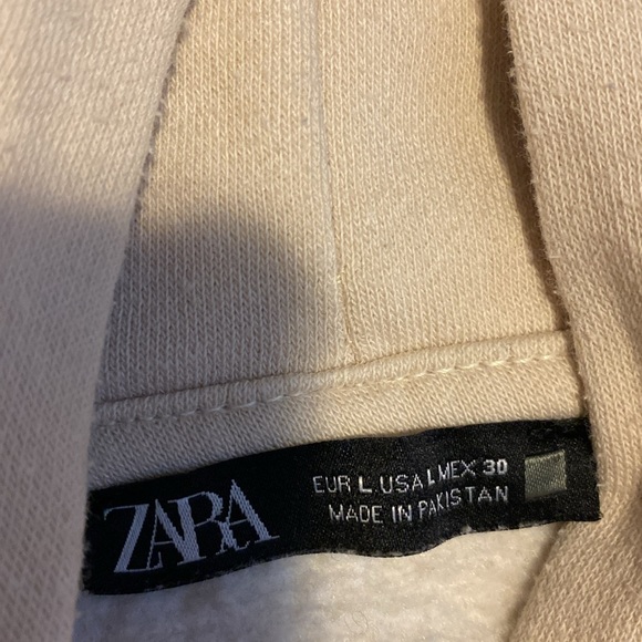 Zara Cropped Hoodie - Cream - Picture 4 of 4